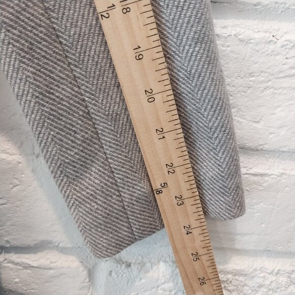 Lauren Ralph Lauren Coat Womens 6 M Gray Herringbone Tweed Wool Blend Jacket - Picture 11 of 12